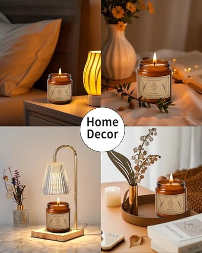 POOTES 16oz Soy Wax Lavender Candle 100 Hour Burn