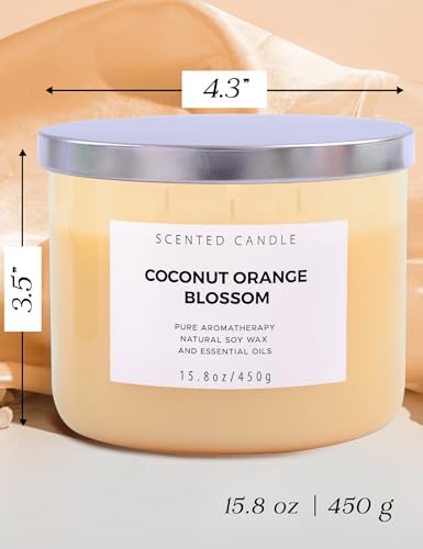 Coconut Orange Blossom 3 Wick Soy Candle