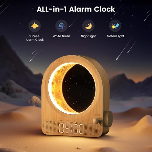 Epochleno Sunrise Alarm Clock with White Noise and Moonlight