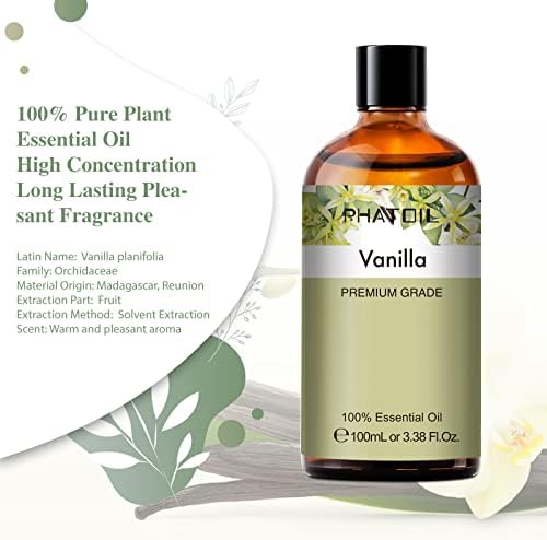 100ML Pure Vanilla Essential Oil for Diffuser and Aromatherapy