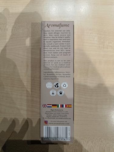 Frankincense Myrrh Natural Resin Mist by Aromafume 100ml