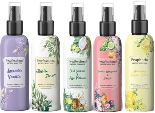 Pewfessional Pre Poop Toilet Spray 25 Ounce 5 Pack