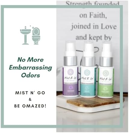 Mist N Go Travel Toilet Spray Air Freshener 1oz x5