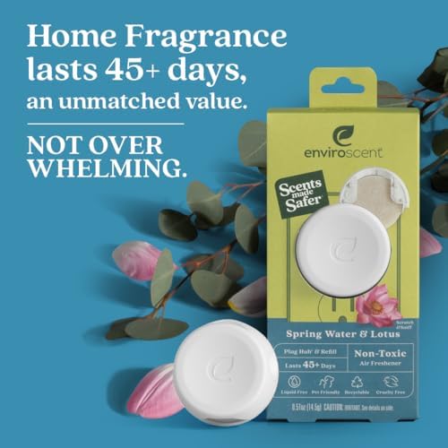 Enviroscent Non-Toxic Air Freshener Spring Water Lotus Plug In