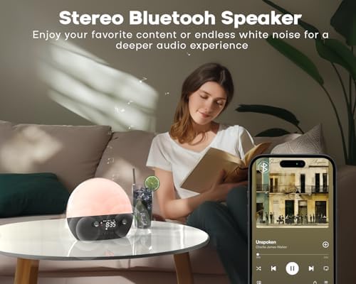 MOMILLA Sunrise Alarm Clock with Bluetooth Speaker