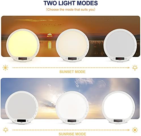 JUXLamp 10000 Lux Light Therapy Wake Up Lamp