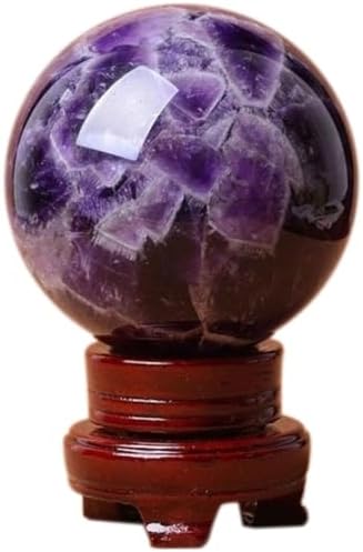 Natural Fantasy Amethyst Sphere Ornament with Stand