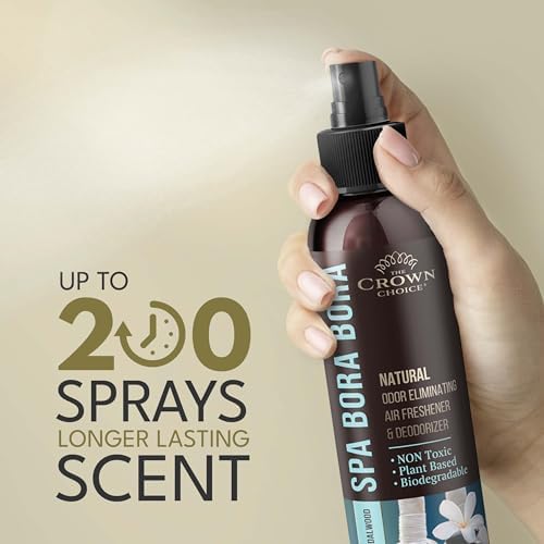 The Crown Choice Natural Air Freshener Spray Patchouli Sandalwood Non-Toxic Deodorizer