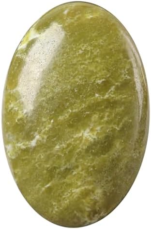 Loveliome Natural Green Jade Oval Worry Stones
