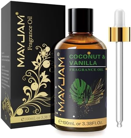 MAYJAM 100ML Coconut Vanilla Fragrance Oil with Glass Dropper