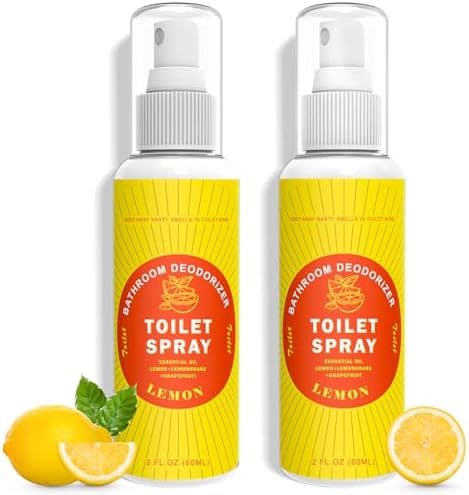 Lemon Toilet Spray 2 Pack 2 Fl Oz Natural Air Freshener