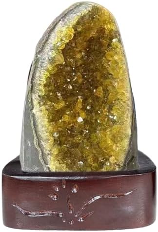 Natural Citrine Crystal Cluster Geode for Home Decoration