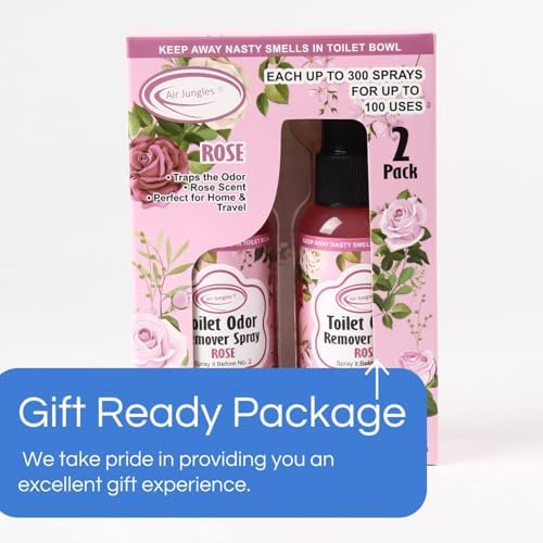 Air Jungles Toilet Poop Odor Eliminator Spray with Rose Scent