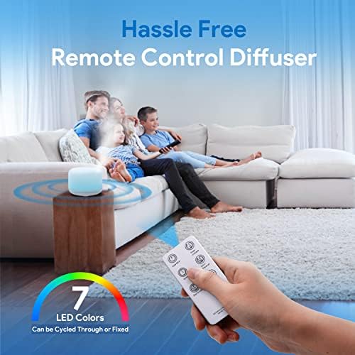 ASAKUKI 500ml Essential Oil Diffuser with Remote Control White