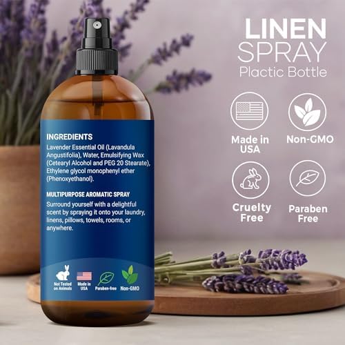 Lavender Linen Spray 8 fl oz - Aromatherapy Fabric Refresh