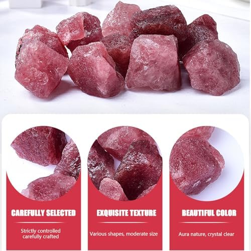 Natural Strawberry Quartz Rough Stones 1 Pound 3-5cm