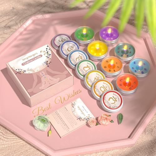 Chakra Candles Set of 7 for Meditation and Healing