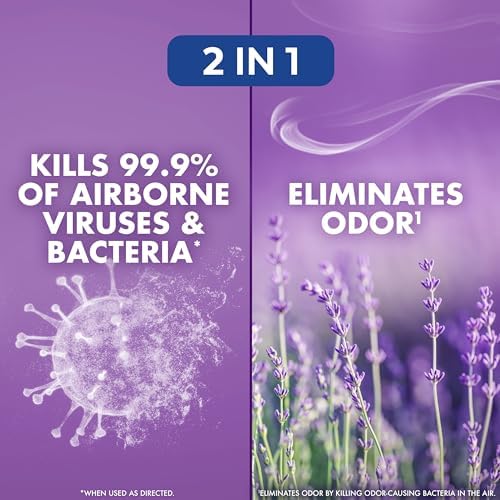 Lysol Air Sanitizer Spray with Lavender Sky Scent 10 oz Pack of 3