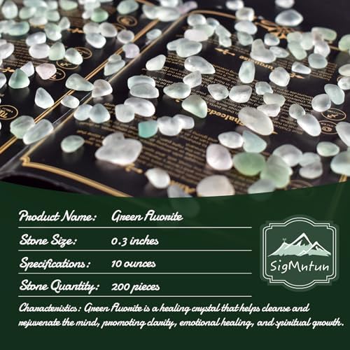 Polished Green Fluorite Crystal Chips 200 Pcs