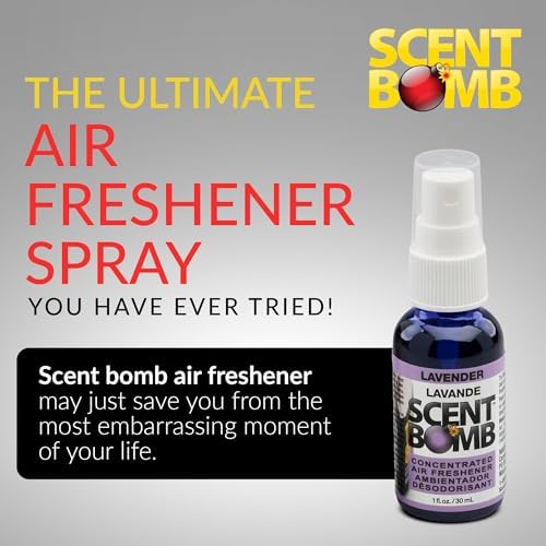 Scent Bomb Air Freshener Spray - 1 oz Pack of 4 Lavender