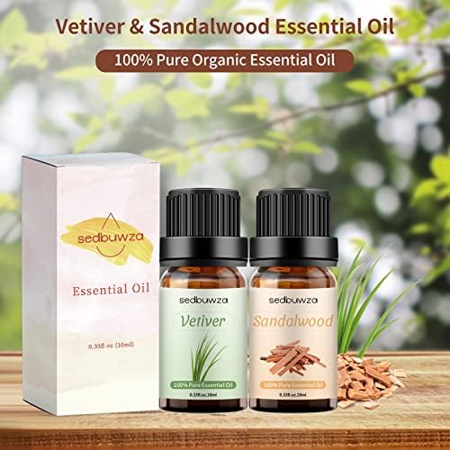 Sedbuwza Sandalwood Vetiver Essential Oil Set 2x10ml