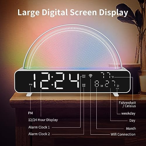 Zerain Sound Machine Sunrise Alarm Clock with White Noise