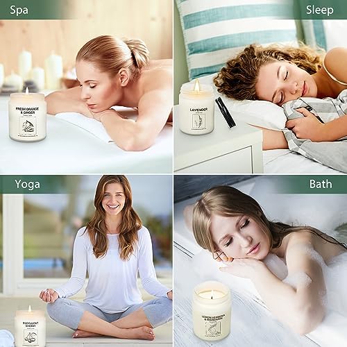 Lavender Aromatherapy Candles 4 Pack with 240 Hours Burn Time
