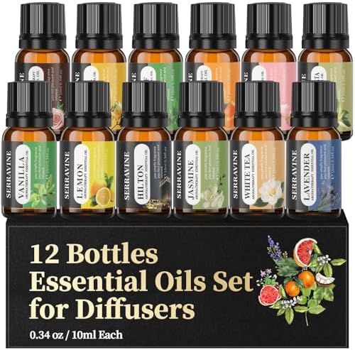 Serravine 12 Essential Oils Set for Diffusers