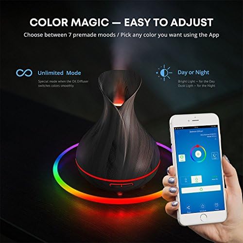 Smart WiFi Essential Oil Diffuser 400ml with Alexa Google Home Voice Control