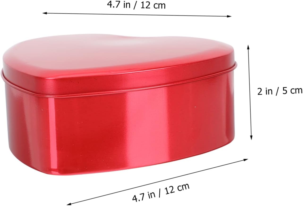 10Pcs Heart Shaped Candy Box Durable Tinplate Storage Container