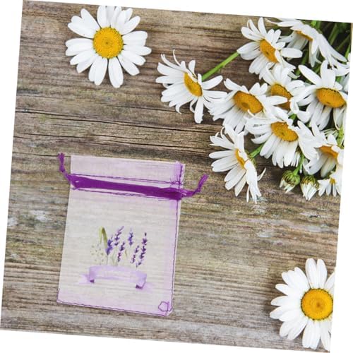 50pcs Lavender Organza Drawstring Bags for Dried Herbs Jewelry Wedding Favors