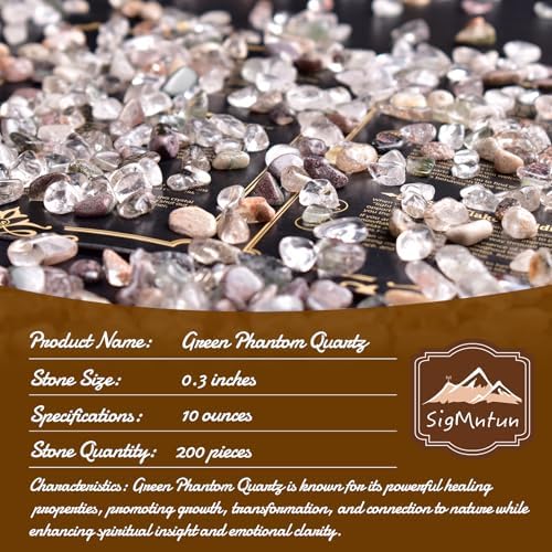 Polished Green Phantom Quartz Crystal Chips 200 Pcs
