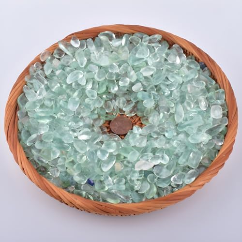 Polished Green Fluorite Crystal Chips 200 Pcs