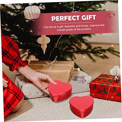 10Pcs Heart Shaped Candy Box Durable Tinplate Storage Container