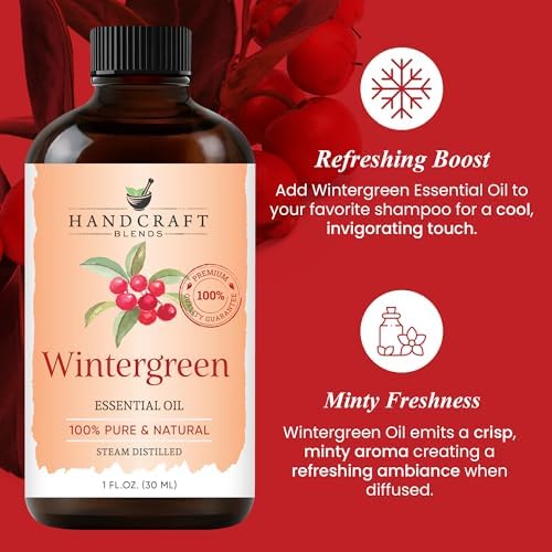 Handcraft Blends Wintergreen Essential Oil 1 Fl Oz