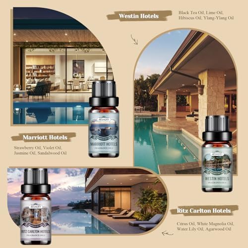 Hotel Diffuser Oil Gift Set - 6x10ml Luxury Scent Blends