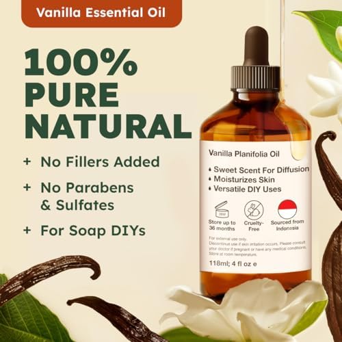 Kukka Vanilla Essential Oil 4 Fl Oz for Diffuser Skin
