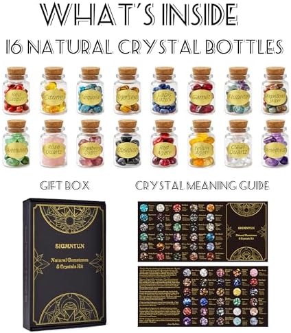 Healing Crystals in Jars 16 PCS Set