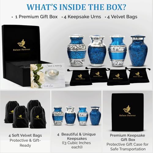 Solace Forever Graceful Small Urns Set of 4