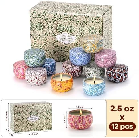 Obisesio Scented Candle Set 12 Pack for Home Aromatherapy