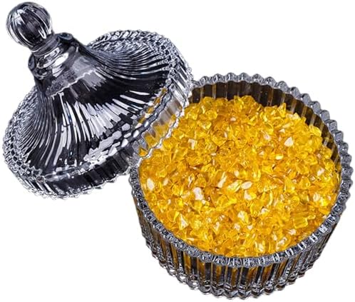 400g Tumbled Yellow Crystal Chips with Storage Bowl