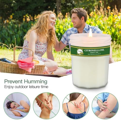 PELN Citronella Candles Outdoor 4 Pack 200 Hours Burning
