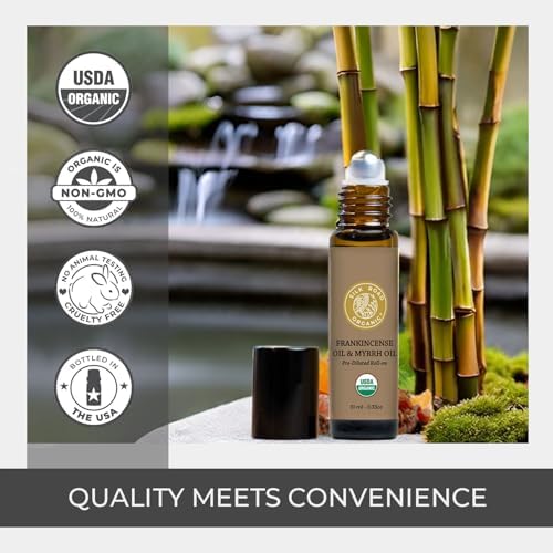 Silk Road Organic Frankincense Myrrh Essential Oil Roll On 10ml