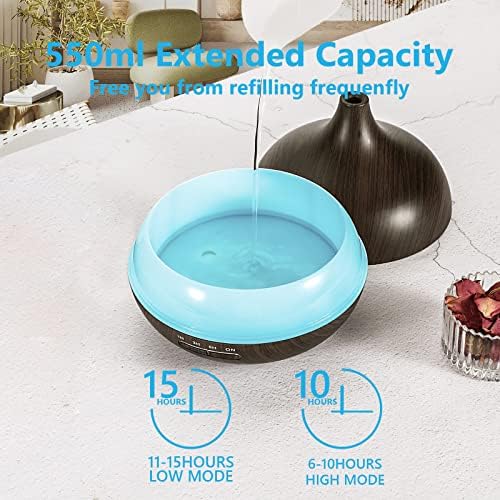 550ml Aromatherapy Diffuser with Remote Control and 7 LED Lights
