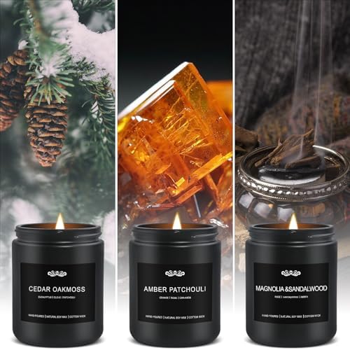 6 Pack Men Scented Candles Aromatherapy Gift Set
