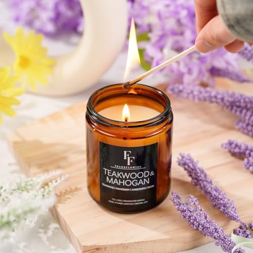 Teakwood Mahogany Scented Candle 7oz Natural Soy Wax