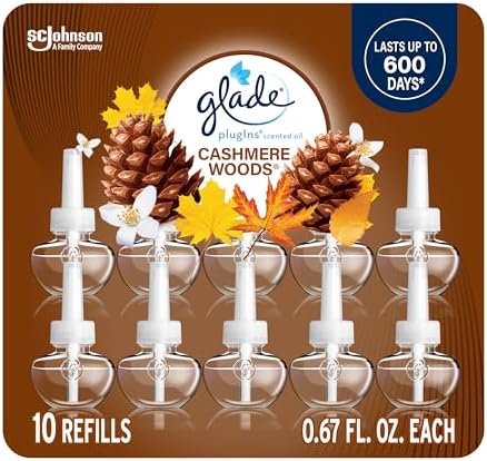 Glade PlugIns Refills Cashmere Woods 67 Fl Oz 10 Count