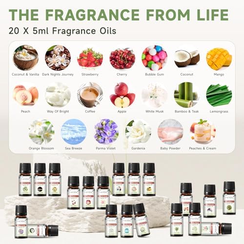 Coconut 20 Pcs Fragrance Oil Set for Diffusers and DIY