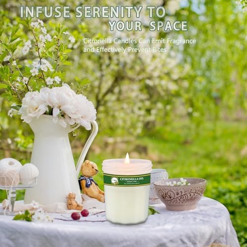 PELN Citronella Candles Outdoor 4 Pack 200 Hours Burning