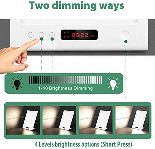 Lukirch Light Therapy Lamp Alarm Clock with Sunrise Sunset Simulation